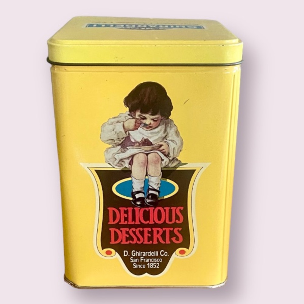 Vintage Ghirardelli Delicious Desserts Collectors Tin